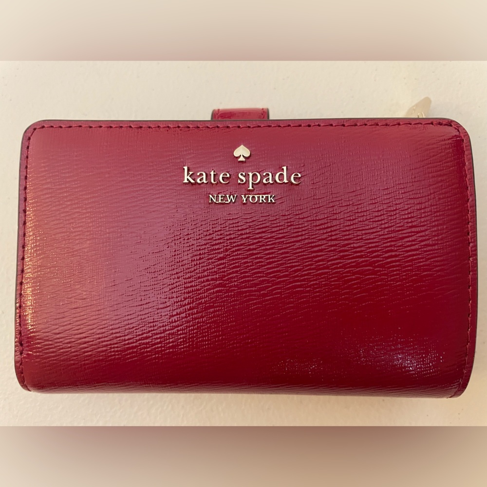 Kate Spade Madison Medium Bifold wallet in red
